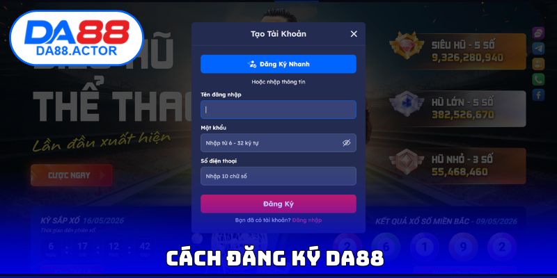 Cách đăng ký DA88