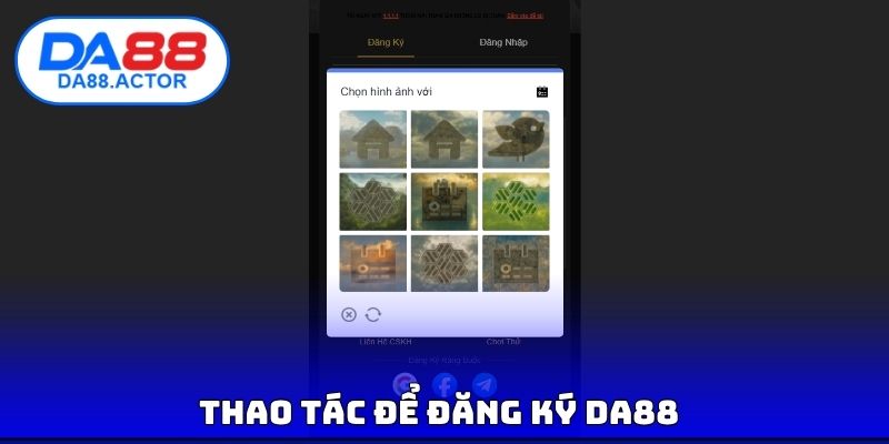 Thao tác để đăng ký DA88